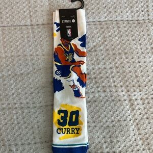 Stance White and Blue Steph Curry Socks